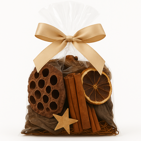 Naturalna dekoracja do naczynia z suszonymi roślinami i cynamonem – zestaw GrandDeco