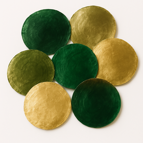 Muszle Capiz 7–11 cm 12 szt – GrandDeco Naturalne, perłowe krążki do dekoracji świątecznych i zimowych aranżacji