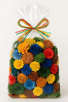 Kwiaty Shola 240 szt Mix 10 kolorów | Dekoracyjne pudełko 20x20x10 cm