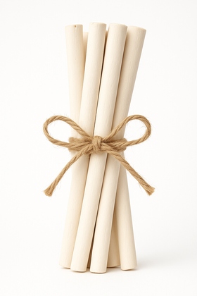 Patyki wybielone 30 cm – wiązka 6 szt – dekoracja naturalna do DIY, florystyki i aranżacji świątecznych