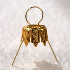 Złote uchwyty do styropianu – zawieszki do bombek 20 szt / opakowanie