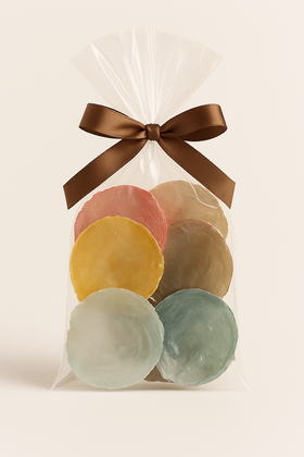 Muszle Capiz 7–11 cm 12 szt – GrandDeco Naturalne, perłowe krążki do dekoracji świątecznych i zimowych aranżacji