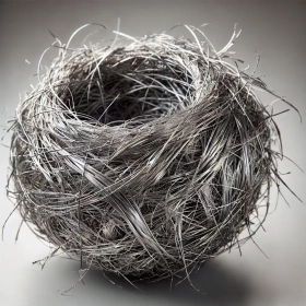 Ozdoba glamour osłonka ze srebrnego sianka