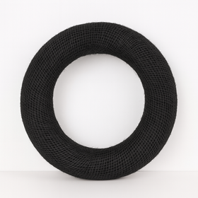 Wianek jutowy czarny – baza dekoracyjna GrandDeco, średnica 25 cm