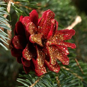 Zawieszki świąteczne z szyszek – komplet 6 szt. | GrandDeco