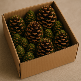 Szyszki z mchem – 40 szt. | Naturalne ozdoby do dekoracji i florystyki