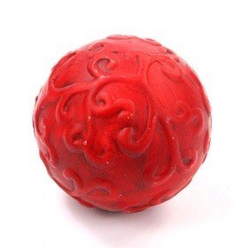 Kula ceramiczna  ozdobna   8,5 cm czerwona